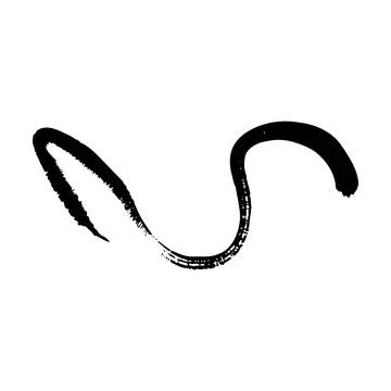 Brush stroke line element, grunge charcoal hand drawn hatches scribble mark.. Stock Illustration