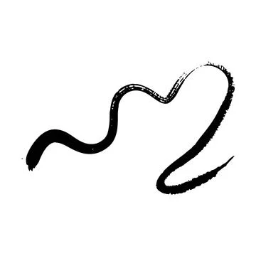 Brush stroke line element, grunge charcoal hand drawn hatches scribble mark.. Illustrazione stock