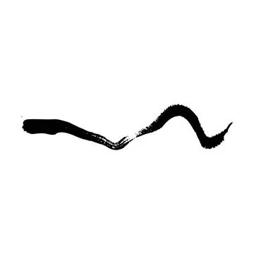 Brush stroke line element, grunge charcoal hand drawn hatches scribble mark.. Stock Illustration