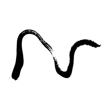 Brush stroke line element, grunge charcoal hand drawn hatches scribble mark.. Stock Illustration