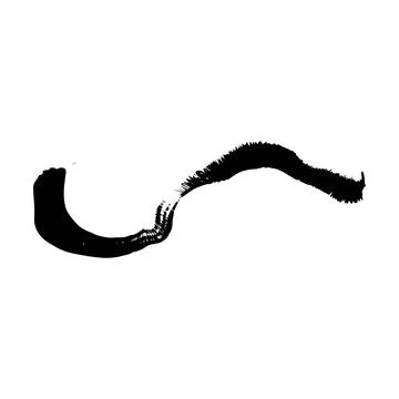 Brush stroke line element, grunge charcoal hand drawn hatches scribble mark.. Illustrazione stock
