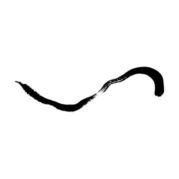 Brush stroke line element, grunge charcoal hand drawn hatches scribble mark.. Stock Illustration