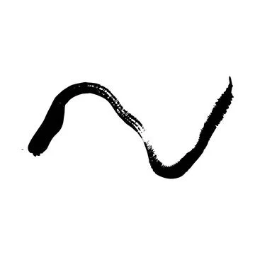 Brush stroke line element, grunge charcoal hand drawn hatches scribble mark.. Illustrazione stock