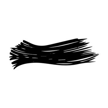 Brush stroke line element, grunge charcoal hand drawn hatches scribble mark.. Stock Illustration