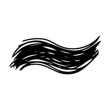 Brush stroke line element, grunge charcoal hand drawn hatches scribble mark.. Illustrazione stock