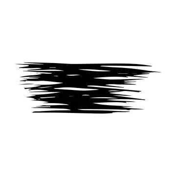 Brush stroke line element, grunge charcoal hand drawn hatches scribble mark.. Stock Illustration