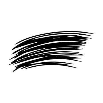 Brush stroke line element, grunge charcoal hand drawn hatches scribble mark.. Stock Illustration