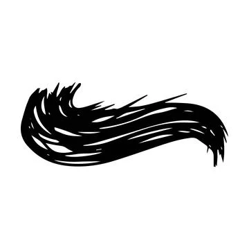 Brush stroke line element, grunge charcoal hand drawn hatches scribble mark.. Illustrazione stock