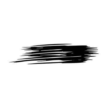 Brush stroke line element, grunge charcoal hand drawn hatches scribble mark.. Stock Illustration