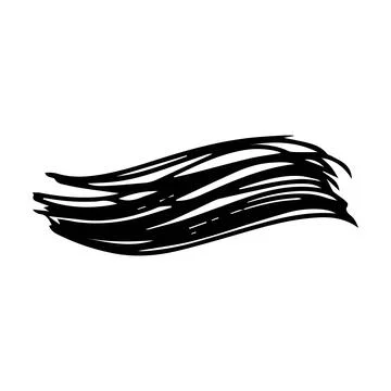 Brush stroke line element, grunge charcoal hand drawn hatches scribble mark.. Stock Illustration