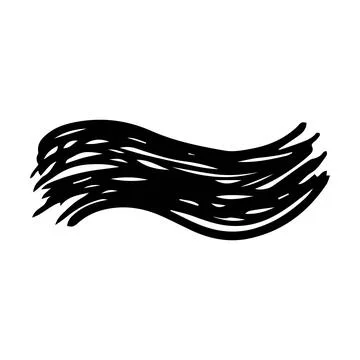 Brush stroke line element, grunge charcoal hand drawn hatches scribble mark.. Illustrazione stock