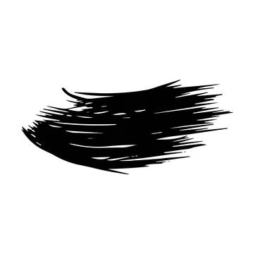 Brush stroke line element, grunge charcoal hand drawn hatches scribble mark.. Illustrazione stock