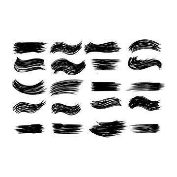 Brush stroke line element, grunge charcoal hand drawn hatches scribble mark.. Illustrazione stock