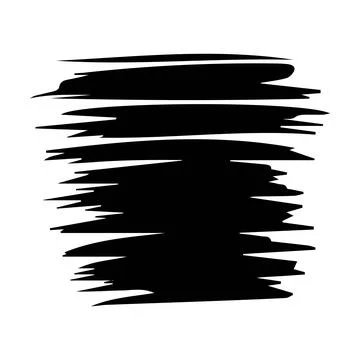 Brush stroke line element, grunge charcoal hand drawn hatches scribble mark.. Stock Illustration