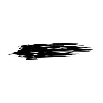 Brush stroke line element, grunge charcoal hand drawn hatches scribble mark.. Stock Illustration