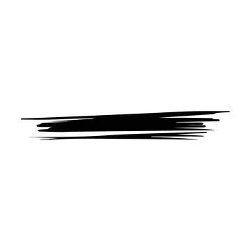 Brush stroke line element, grunge charcoal hand drawn hatches scribble mark.. Illustrazione stock