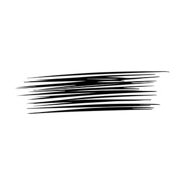 Brush stroke line element, grunge charcoal hand drawn hatches scribble mark.. Stock Illustration