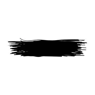Brush stroke line element, grunge charcoal hand drawn hatches scribble mark.. Stock Illustration