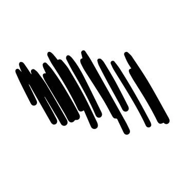 Brush stroke line element, grunge charcoal hand drawn hatches scribble mark.. Illustrazione stock
