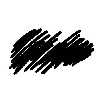 Brush stroke line element, grunge charcoal hand drawn hatches scribble mark.. Stock Illustration