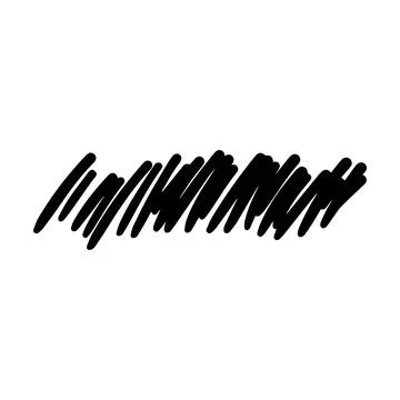 Brush stroke line element, grunge charcoal hand drawn hatches scribble mark.. Stock Illustration