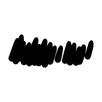 Brush stroke line element, grunge charcoal hand drawn hatches scribble mark.. Illustrazione stock