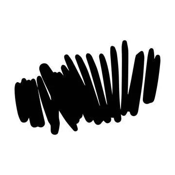 Brush stroke line element, grunge charcoal hand drawn hatches scribble mark.. Illustrazione stock