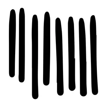 Brush stroke line element, grunge charcoal hand drawn hatches scribble mark.. Stock Illustration