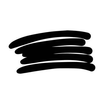 Brush stroke line element, grunge charcoal hand drawn hatches scribble mark.. Stock Illustration