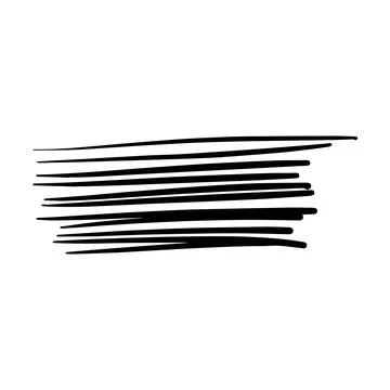 Brush stroke line element, grunge charcoal hand drawn hatches scribble mark.. Illustrazione stock