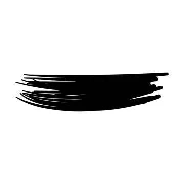 Brush stroke line element, grunge charcoal hand drawn hatches scribble mark.. Stock Illustration