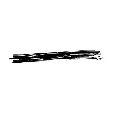 Brush stroke line element, grunge charcoal hand drawn hatches scribble mark.. Stock Illustration
