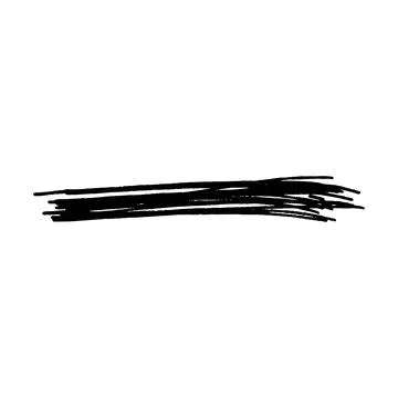 Brush stroke line element, grunge charcoal hand drawn hatches scribble mark.. Illustrazione stock