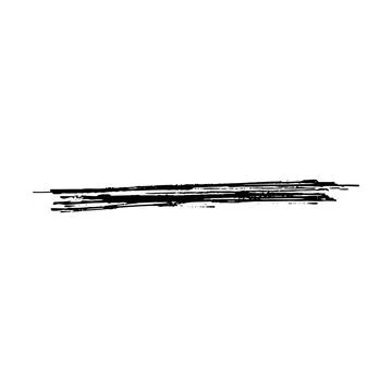 Brush stroke line element, grunge charcoal hand drawn hatches scribble mark.. Stock Illustration