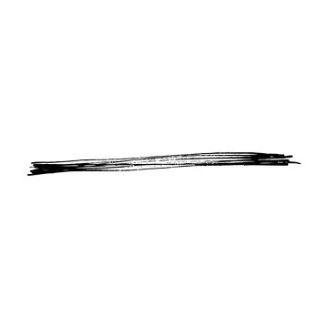 Brush stroke line element, grunge charcoal hand drawn hatches scribble mark.. Illustrazione stock