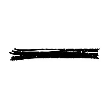 Brush stroke line element, grunge charcoal hand drawn hatches scribble mark.. Stock Illustration