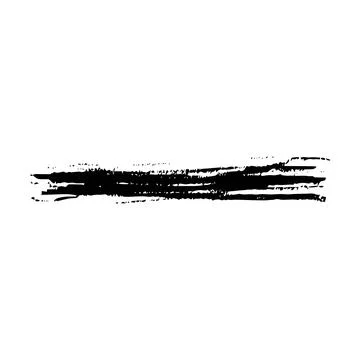 Brush stroke line element, grunge charcoal hand drawn hatches scribble mark.. Stock Illustration