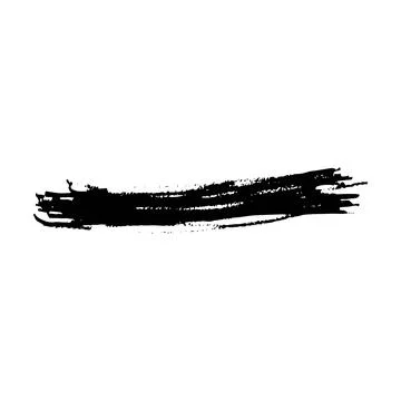 Brush stroke line element, grunge charcoal hand drawn hatches scribble mark.. Illustrazione stock