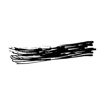 Brush stroke line element, grunge charcoal hand drawn hatches scribble mark.. Stock Illustration