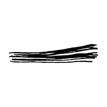 Brush stroke line element, grunge charcoal hand drawn hatches scribble mark.. Stock Illustration