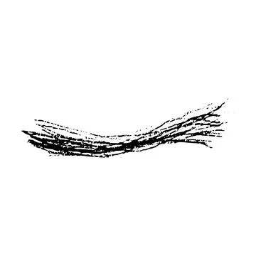 Brush stroke line element, grunge charcoal hand drawn hatches scribble mark.. Stock Illustration