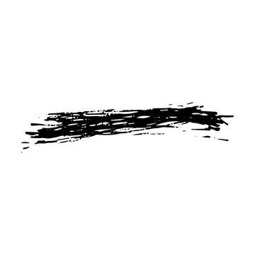 Brush stroke line element, grunge charcoal hand drawn hatches scribble mark.. Illustrazione stock