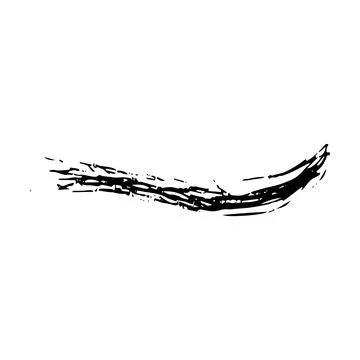 Brush stroke line element, grunge charcoal hand drawn hatches scribble mark.. Illustrazione stock