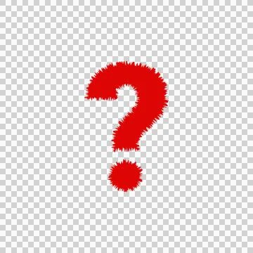 Brush stroke red question mark icon PNG Stock Illustration