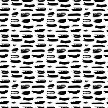 Brush stroke seamless pattern, hand drawn grunge textured background vector i イラスト素材