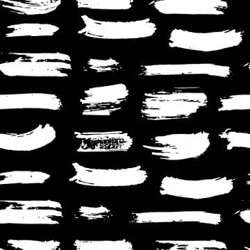 Brush stroke seamless pattern, hand drawn grunge textured background vector i Illustrazione stock