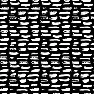 Brush stroke seamless pattern, hand drawn grunge textured background vector i Stockillustratie