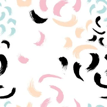 Brush stroke seamless pattern Stock Illustration