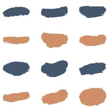 Brush stroke set. Decorative abstract vector Stock Illustration