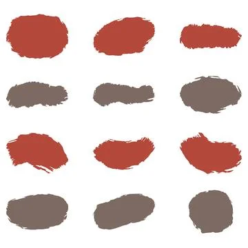 Brush stroke set. Decorative abstract vector Stock Illustration